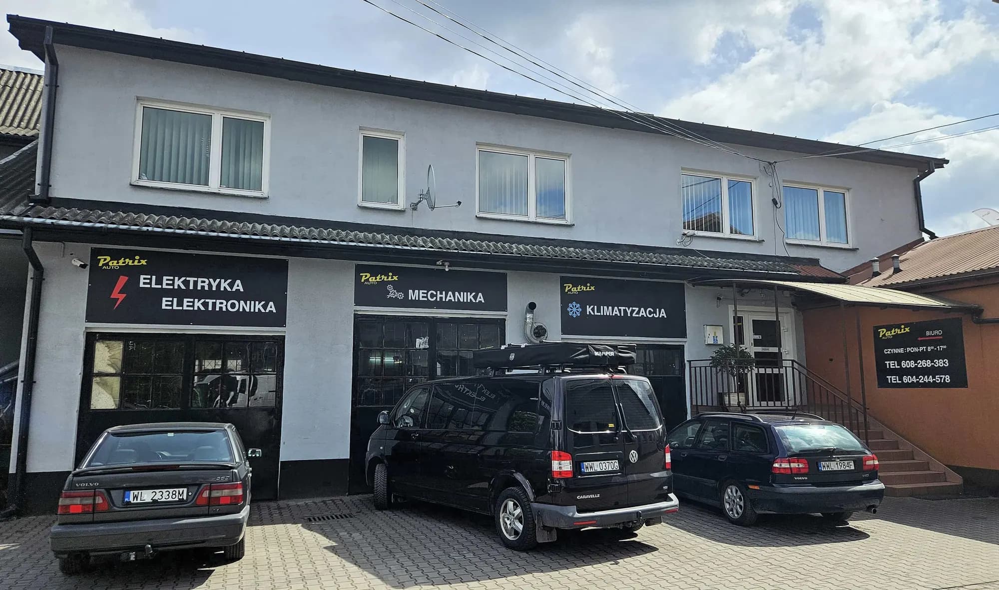 Warsztat Patrix Auto przy ul. Łodygowej 25 w Warszawie